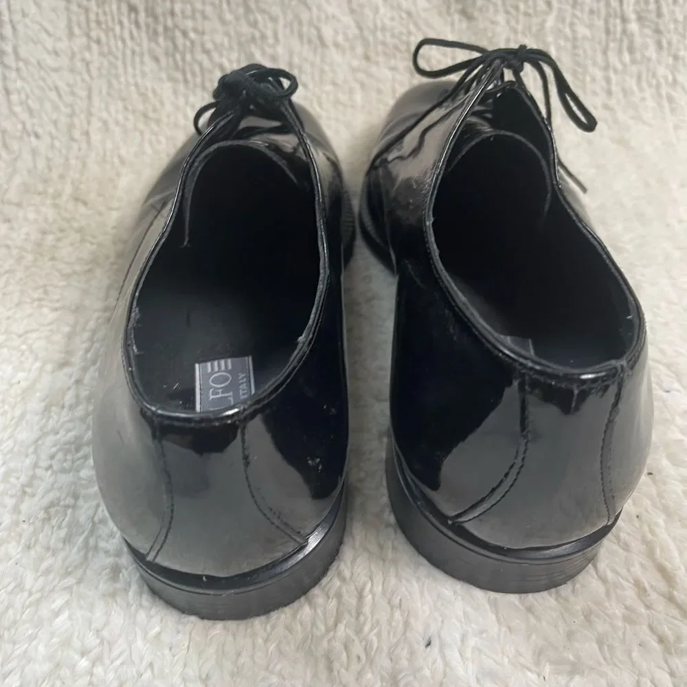 ADOLFO made in made in Italy Black Leather Men's Dress Shoes SZ9
